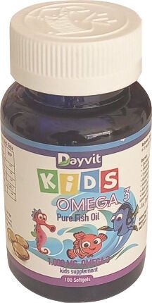 Dayvit Kids Omega-3 Pure Fish Oil 1000MG 100 Softjel | Çocuklar Için Balık Yağı