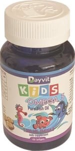 Dayvit Kids Omega-3 Pure Fish Oil 1000MG 100 Softjel | Çocuklar Için Balık Yağı