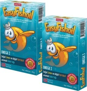 Easyvi̇t Easyfishoil Omega 3 Çiğnenebilir 30 Jel Tablet 2'li Set