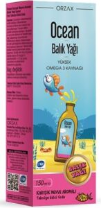 Orzax Ocean Balık Yağı Şurup Karışık Meyve Aromalı 150ML