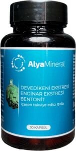 Alya Mineral Devedikeni ve Enginar Ekstresi & Bentonit Içeren Takviye Edici Gıda 30 Kapsül