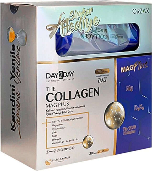 Day2Day Mag Plus Çilek Karpuz Aromalı 30 Şase Shaker Hediyeli
