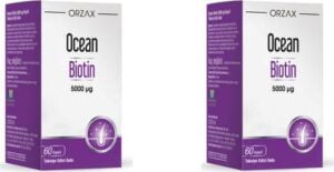 Orzax Ocean Biotin 5000 Mcg 60 Kapsül 2'li