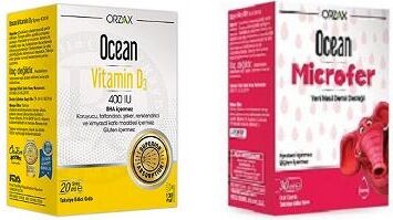 Orzax Ocean D3 Vitamini 400 Iu 20 ml + Ocean Microfer Damla 30 ml
