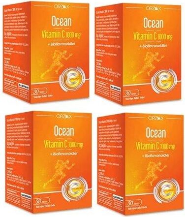 Orzax Ocean Vitamin C 1000 Mg 30 Tablet 4 Kutu