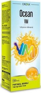 Orzax Ocean Vm Vitamin Mineral Portakal Aromalı Şurup 150 ml
