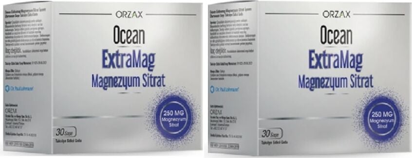 Orzax Ocean Extramag Magnezyum Sitrat 30 Saşe x 2'li