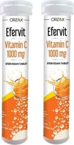 Orzax Efervit Vitamin C 1000 mg 20 Tablet x 2  - 40 Tablet
