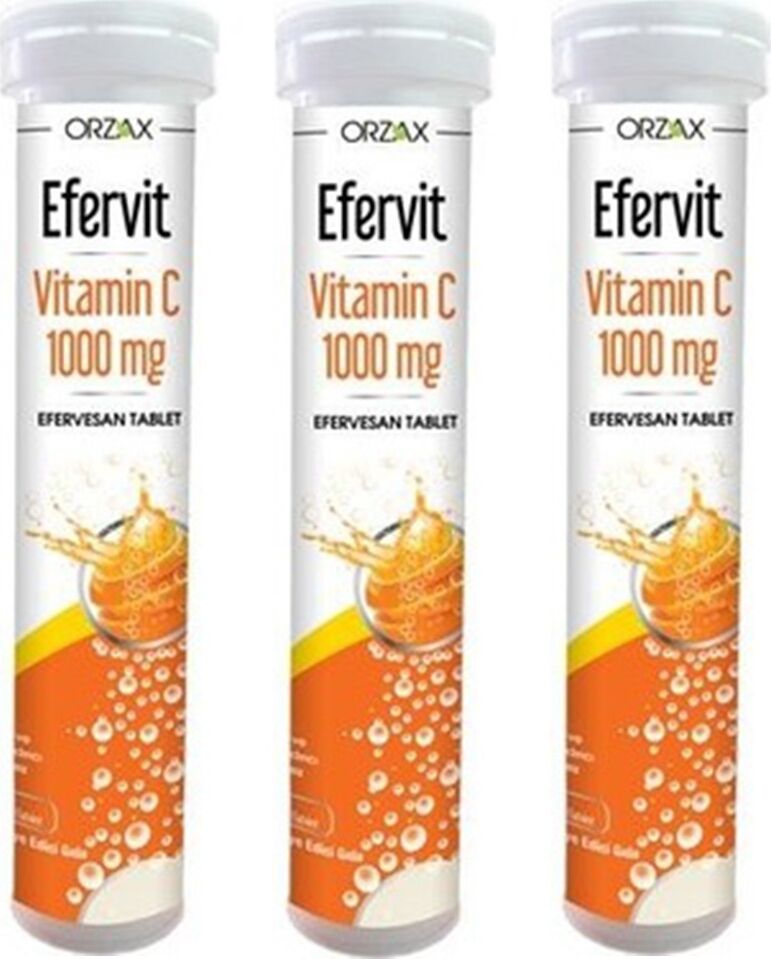 Orzax Efervit Vitamin C 1000MG 20 Tablet x 3 - 60 Tablet