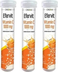 Orzax Efervit Vitamin C 1000MG 20 Tablet x 3 - 60 Tablet