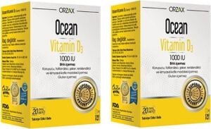 Orzax Ocean Vitamin D3 1000 Iu 20 ml Sprey 2 Adet