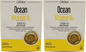 Orzax Ocean Vitamin D3 1000 Iu 20 ml Sprey 2 Adet