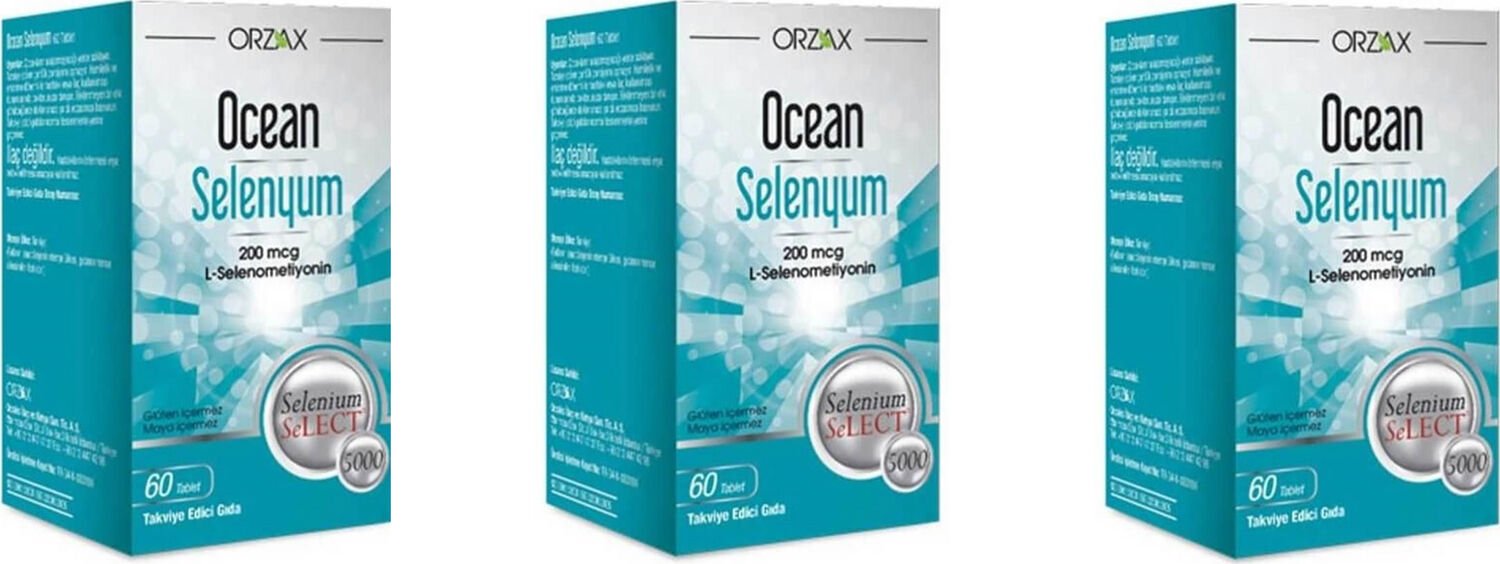 Orzax Ocean Selenyum 60 Tablet 3'lü Paket