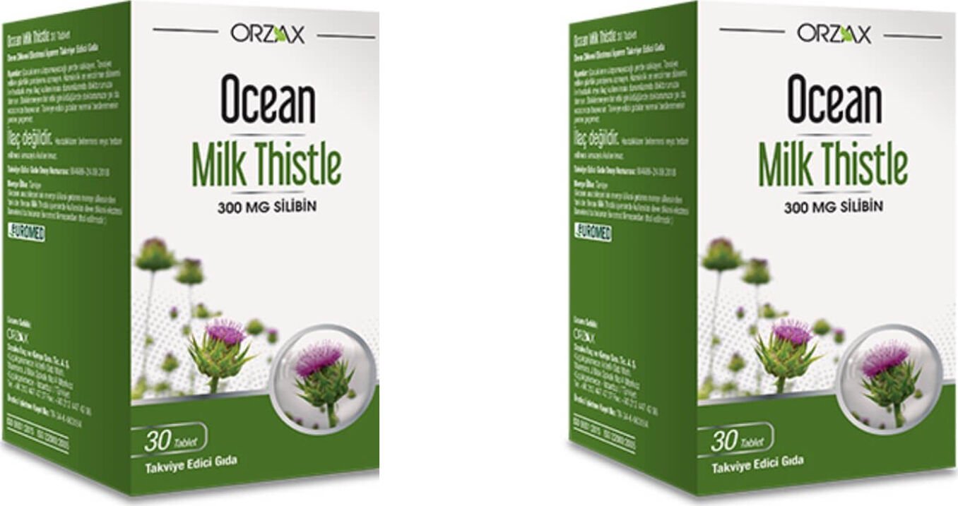 Orzax Ocean Milk Thistle 30 Tablet 2'li Paket