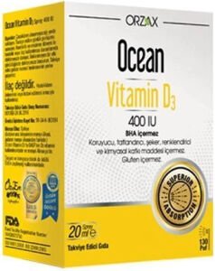Orzax Ocean Vitamin D3 400 IU Sprey 20ml
