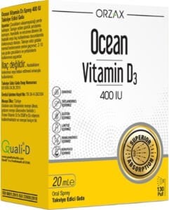 Orzax Ocean Vitamin D3 400 IU Sprey 20ml
