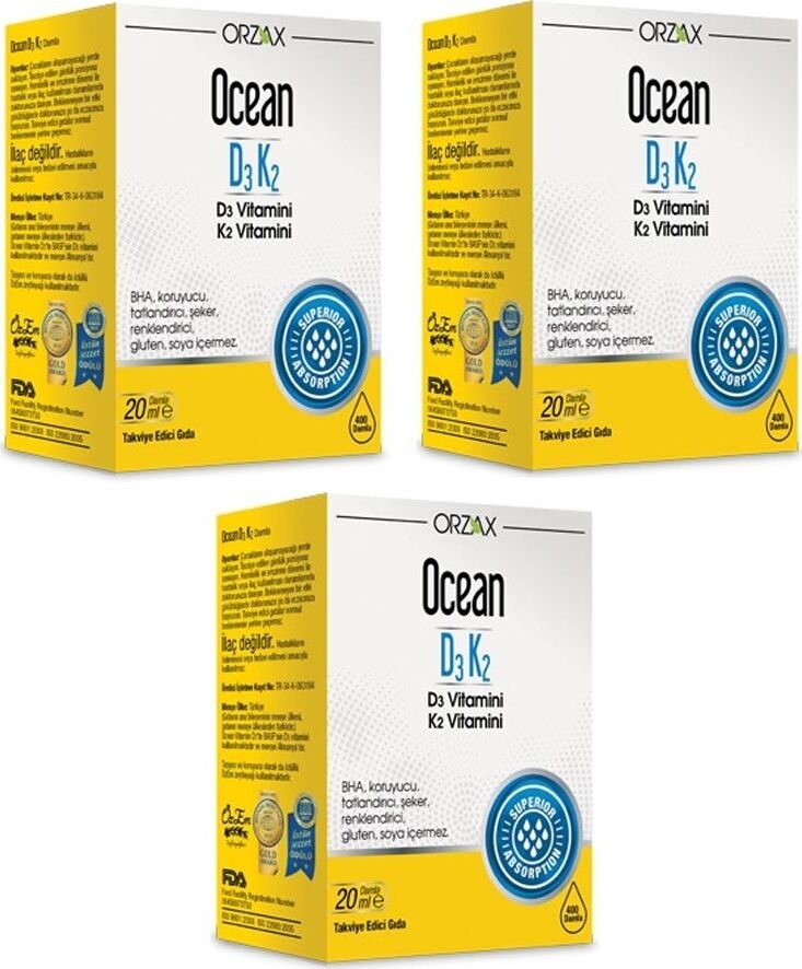 Ocean D3 K2 20ML Damla 3 Kutu