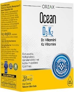 Orzax Ocean D3 K2 Vitamin Oral Damla 20ml