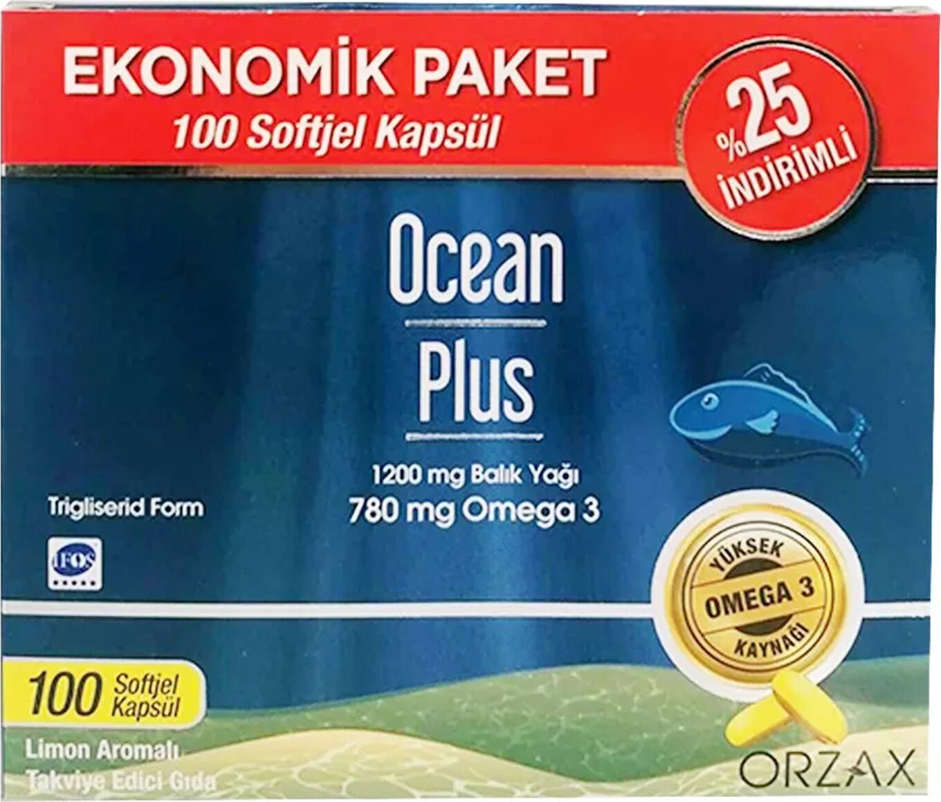 Ocean Plus Balık Yağı 100 Kapsül