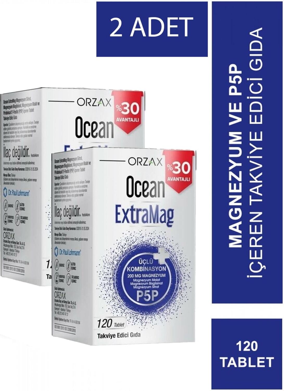Ocean Extramag 120 Tablet 2 Adet