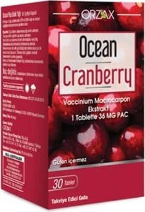Orzax Ocean Cranberry Turna Yemişi 30 Kapsül