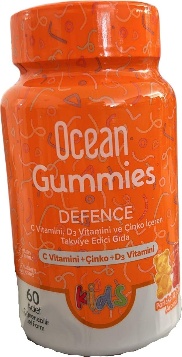 Ocean Gummies Defence Kids 60 Adet Çiğnenebilir Jel Form