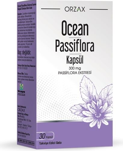 Orzax Ocean Passiflora 300 mg 30 Kapsül