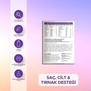 Perfectil Üzüm Çekirdeği Ekstresi,Biotin,Çinko,Selenyum İçeren Saç Cilt Tırnak Sağlığı Vitamini 30 Tablet