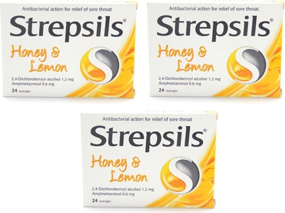Strepsils Bal ve Limon Aromalı 24 Pastil 3 Adet