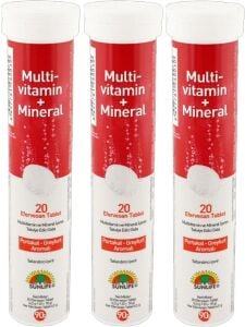Sunlife Multivitamin Mineral 20 Efervesan Tablet x 3 Adet
