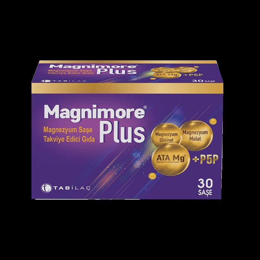 Magnimore Plus Magnezyum 30 Saşe N-Asetil Taurinat Bisglisinat Malat