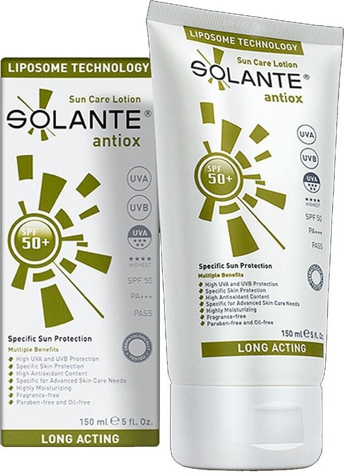 Solante Antiox Sun Care Lotion SPF50+ 150ml - Anti Aging Özellikli Güneş Koruyucu