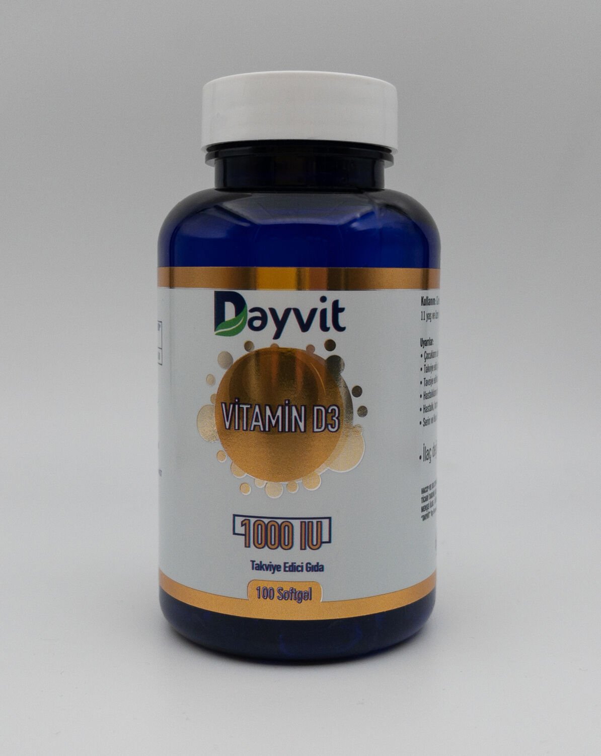 Dayvit Vitamin D3 1000IU 100 Softgel (Yumuşak Kapsül)