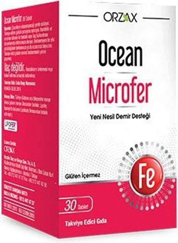 Orzax Ocean Microfer Takviye Edici Gıda 30 Tablet