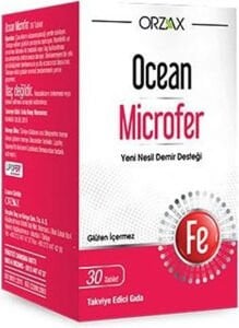 Orzax Ocean Microfer Takviye Edici Gıda 30 Tablet
