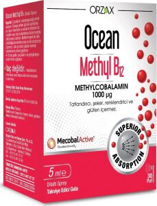 Ocean Methyl B12 Methylcobalamın 2li 1000 Ug 5 ml