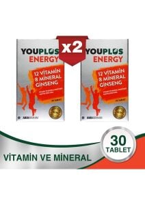 Youplus Energy Vitamin ve Mineral Kompleksi 30 Tablet 2 Adet - Abdi İbrahim