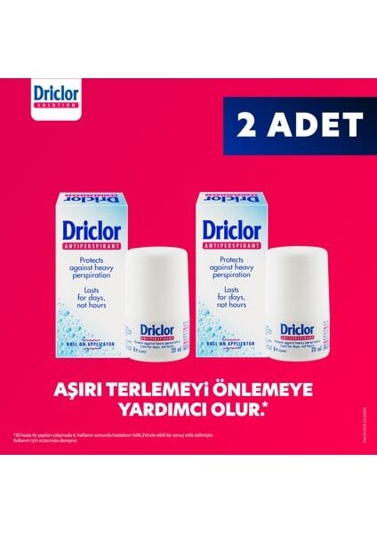 Driclor Roll - On 20 ml 2'li Paket