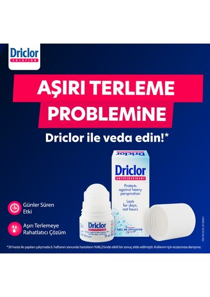 Driclor Terlemeye Karşı Antiperspirant Roll-On 20 ml