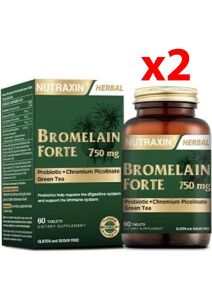 Nutraxin Bromelain Forte 60 Tablet - 2 Adet