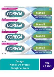 Corega Süper Protez Yapıştırıcı Krem 40 gr x 4 Adet