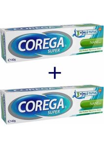 Corega Süper 3 Yönlü Tutuş Diş Protez Yapıştırıcı Krem Naneli 40 gr - 2 Adet