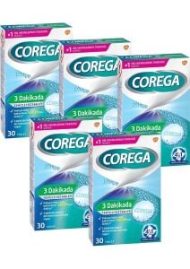 Corega 3 Dakikada Diş Protezi Temizleyici Tablet 30 Tablet (5 Adet)