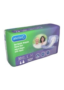 Alvita Large 30'lu Bel Bantlı Hasta Bezi