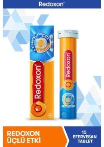 Redoxon Üçlü Etki 15 Efervesan Tablet I 1000 mg C Vitamini, D Vitamini ve Çinko İçeren Takviye Edici Gıda